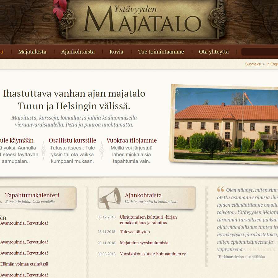 Icon of the case study for Ystävyyden Majatalo